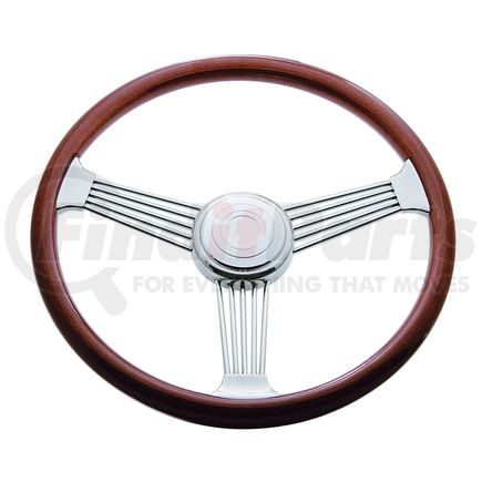 United Pacific 88110 Steering Wheel - 18" Banjo, with Hub, for 1998-2005 Peterbilt and 2001-2002 Kenworth