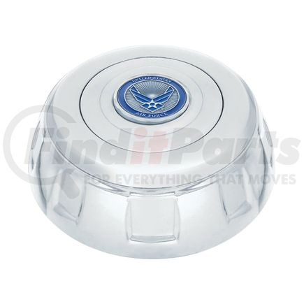 United Pacific 88193 Horn Button - Chrome Aluminum, Steering Wheel, with Metal Medallion, US Air Force