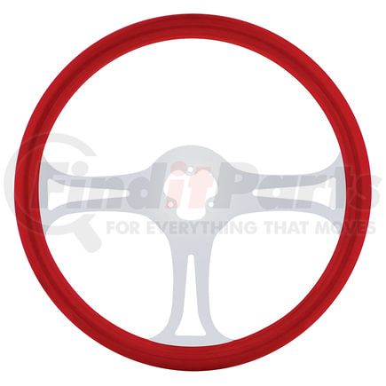 United Pacific 88247 Steering Wheel - Red, with Chrome Spokes, "Blade"