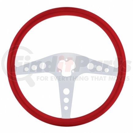 United Pacific 88245 Steering Wheel - Red, with Chrome Spokes, "GT"