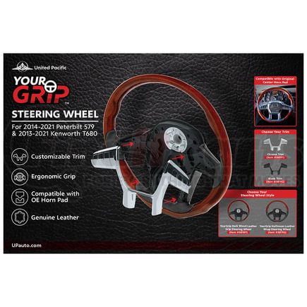 United Pacific 99224 Poster - United Pacific YourGrip Steering Wheel, High Gloss, 36" x 24"