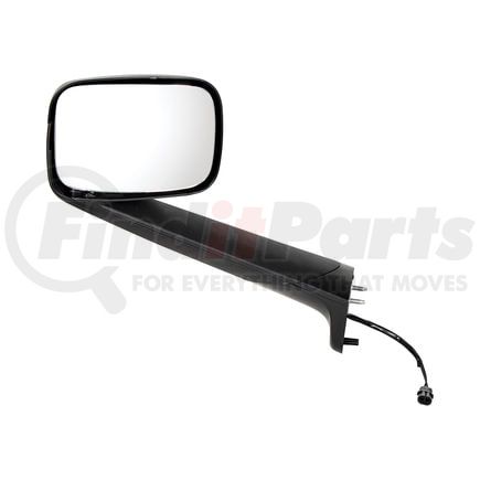 United Pacific 42846 Hood Mirror - LH, Black, with Heated Lens, for 2018-2021 Freightliner Cascadia