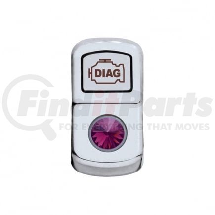 United Pacific 45070 Rocker Switch Cover - "Diagnostic", with Purple Diamond