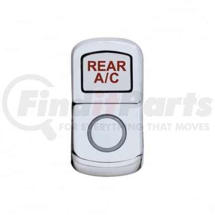 United Pacific 45168 Rocker Switch Cover - "Rear A/C" Chrome, Plain