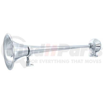 United Pacific 46174 Horn - Chrome, Emergency Tone, 6" Diameter Trumpet, with Support Bracket