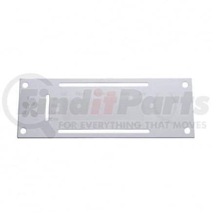 United Pacific 48201 A/C Control Plate - Stainless, for Kenworth