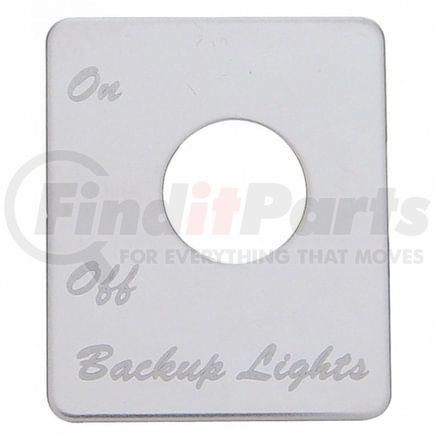 United Pacific 48405 Switch Mounting Plate - Back Up Light, Stainless, for Peterbilt