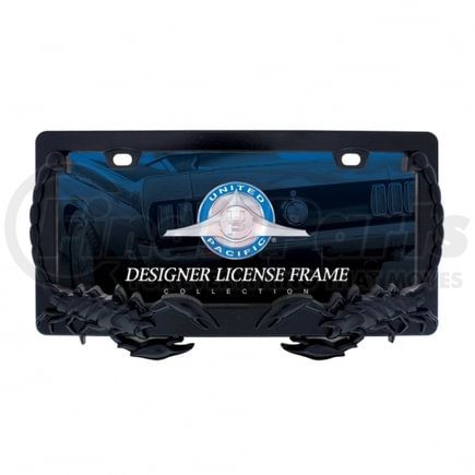 United Pacific 50115 License Plate Frame - Black, Scorpion