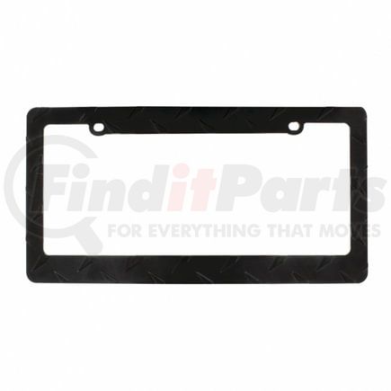 United Pacific 50134 License Plate Frame - Black, Diamond Plate