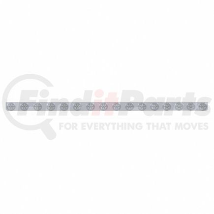 United Pacific 62845 Bumper Light Bar - Stainless, with Bracket, Clearance/Marker Light, Amber LED, Clear Lens, Stainless Steel, with Chrome Bezel, 7 LED Per Light
