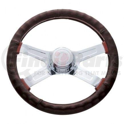 United Pacific 70112 Accessory Steering Wheel Cover - 18" Steering Wheel Cover, Dark Brown