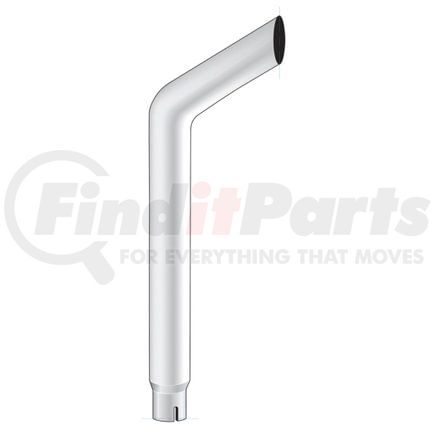 United Pacific B4-85-096 Exhaust Stack Pipe - 8", Bull, Reduce To 5" ID Bottom, 96" L