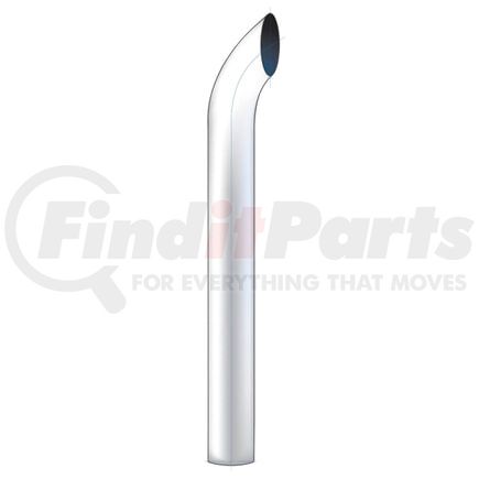 United Pacific C1-6-036 Exhaust Stack Pipe - 6", Curved, Plain Bottom, 36" L