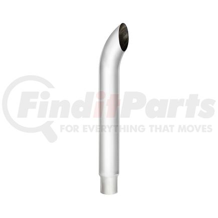 United Pacific C3-65-048 Exhaust Stack Pipe - 6", Curved, Reduce To 5" O.D. Bottom, 48" L