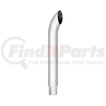 United Pacific C3-65-060 Exhaust Stack Pipe - 6", Curved, Reduce To 5" O.D. Bottom, 60" L