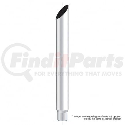 United Pacific M3-75-036 Exhaust Stack Pipe - 7", Mitred, Reduce To 5" O.D. Bottom, 36" L