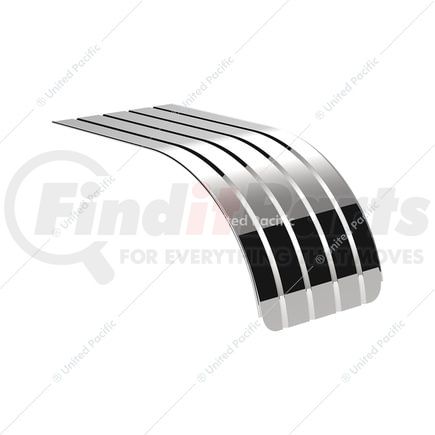 United Pacific 11036 Fender - 60" Long, Half, 430 Stainless Steel, 16 ga. Ribbed Design