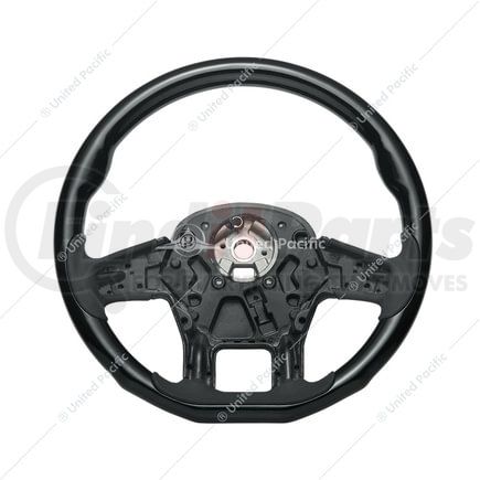 United Pacific 88336 Steering Wheel - 18 " dia., Glossy Black, Wood, fits 2012-2021 Peterbilt 579