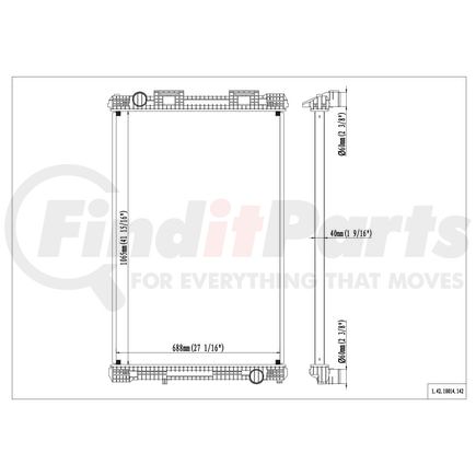 Reach Cooling 42-10014 Radiator