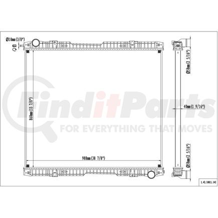 Reach Cooling 42-10011 Radiator