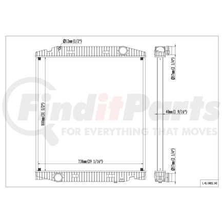 Reach Cooling 42-10022 Radiator