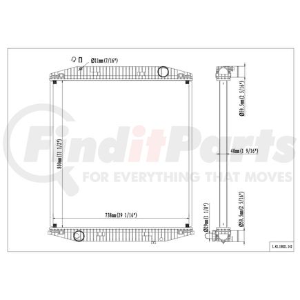 Reach Cooling 42-10021 Radiator