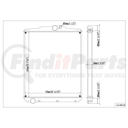 Reach Cooling 42-10279 MITSUBISHI FUSO 96-- NON-USA MODELS