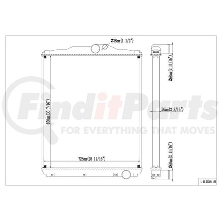 Reach Cooling 42-10280 MITSUBISHI FUSO 96-00- NON-USA MODELS