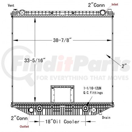 Reach Cooling 42-10540 FREIGHTLINER-STERLING LT7500-LT8500-M2 08-12.