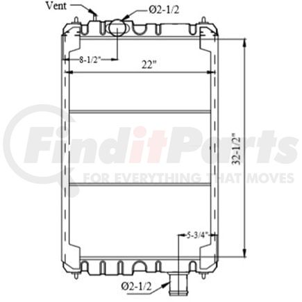 Reach Cooling 42-10586 PETERBILT 387 14.6 L6 2000-2005. 4 ROWS