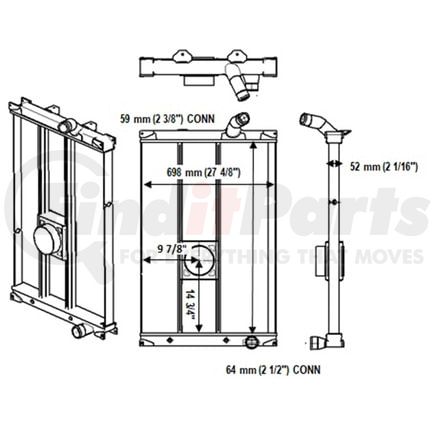 Reach Cooling 42-10614 MACK MRU-MP7 W-TOC FEPTO; NO AUX RETURN 2007-.
2 ROWS.