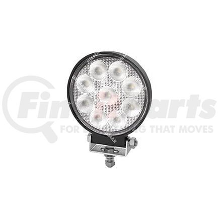 ECCO E92005W Work Light - 9 LED Round, 1 Bolt Mount, 4.3 Inch, White, 12-24 Volt