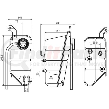 Mahle CRT118000S Engine Coolant Reservoir