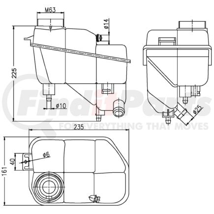 Mahle CRT202000S Engine Coolant Reservoir