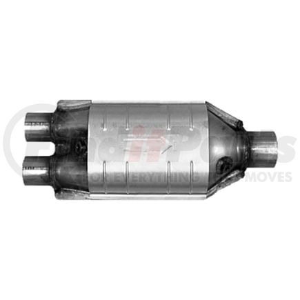 Ansa 608240 Federal / EPA Catalytic Converter - Universal OBDII - 2 x 2.00" ID Necks / 2.50" ID Neck; Oval; 5.9L / 6250; O2 Port: 2 - Center