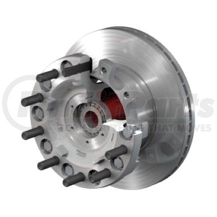 ConMet 10083191 Disc Brake Rotor and Hub Assembly - Front, U-Section Rotor, Aluminum Hub, 2.47 in. Stud, Aluminum Wheels