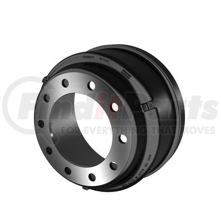 ConMet 107885 Brake Drum - Rear, Full Cast, 16.5 in. dia. x 7.0 in. Width, 10-Bolt Holes