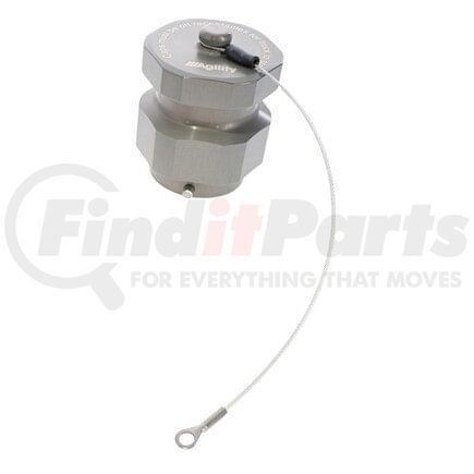 Agility 24300007 Fuel Tank Cap, Aluminum, Hexagon, Twist Lock with Magnet and Tether