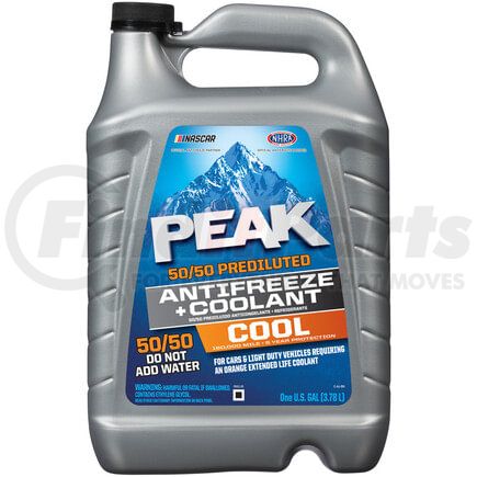 Old World Industries PRAL53 Peak Cool 50/50 Prediluted Antifreeze + Coolant, Orange, 1 Gallon
