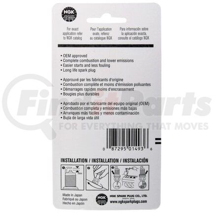 NGK Spark Plugs 1493 NGK Standard Carded Spark Plug