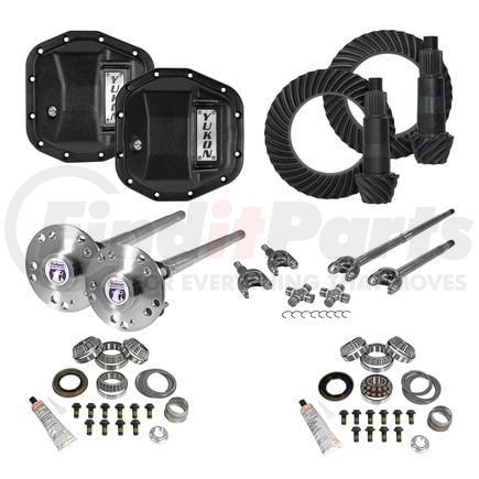 Yukon YGK065STG4 Stage 4 Re-Gear Kit upgrades front & rear diffs, 28 spl, incl covers/fr&rr axles