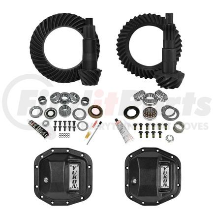 Yukon YGK076STG2 Yukon Stage 2 Re-Gear Kit upgrades front and rear diffs; incl diff covers