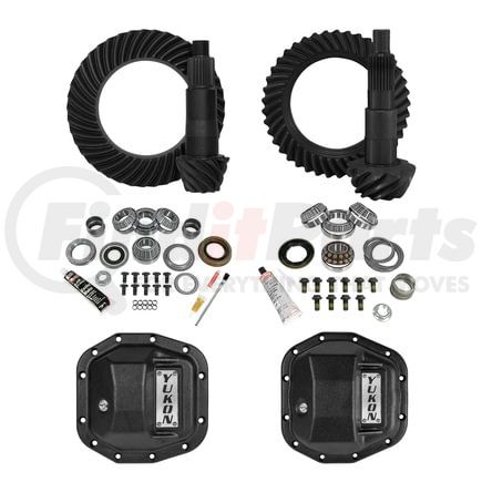 Yukon YGK077STG2 Yukon Stage 2 Re-Gear Kit upgrades front and rear diffs; incl diff covers