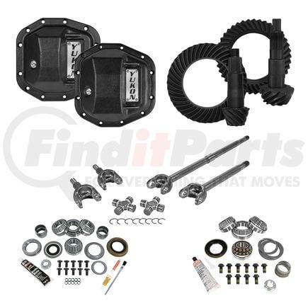 Yukon YGK077STG3 Stage 3 Re-Gear Kit upgrades front/rear diffs; 24/28 spl; incl covers/fr axles