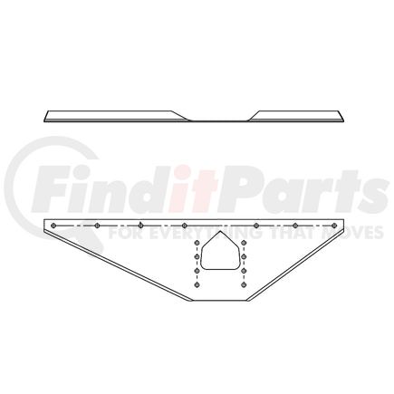 Tramec Sloan TZ0207CS Trailer Landing Gear Brace - Leg Mounting Bracket Only, 48", Steel, Curbside