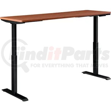 Global Industrial 695781CH Interion® Electric Height Adjustable Table, 72"W x 30"D, Cherry W/ Black Base