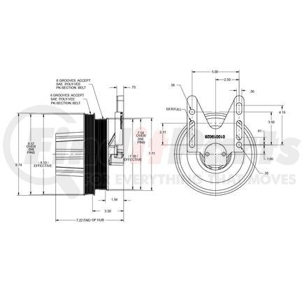 Kit Masters 010019624X Kysor-Style Hub - Remanufactured