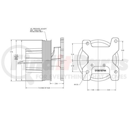 Kit Masters 010019742X Kysor-Style Hub - Remanufactured