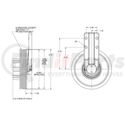 Kit Masters 010019787X Kysor-Style Hub - Remanufactured