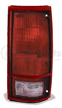 Grote 85082-5 Brake / Tail Light Combination Lens - Rectangular, Red and Clear, Right, without Trim